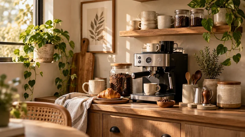 Fotografía editorial para 5 ideas para crear un coffee corner pequeño sin hacer obra